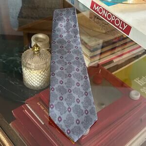 NWT J. Riggins Hunting Horn Vintage Paisley Silk Tie Made in USA Italian Printed